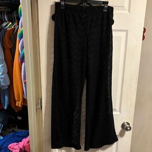 Elegant Black Lace Pants